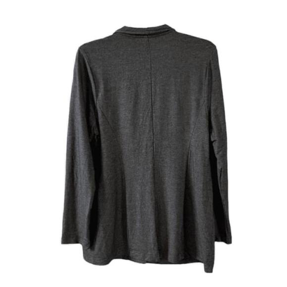 J. Jill Wearever Collection Women's Gray Knit Blazer Jacket Size Medium - Picture 7 of 10